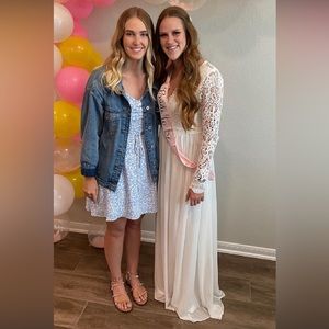 MANIJU Lace detailed dress | Wedding Dress | Bridal Shower Dress | WHITE